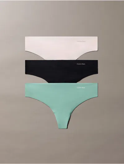 Calvin Klein Women's Invisibles 3-pack Thong In Multi