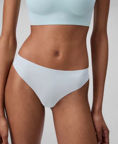 Calvin Klein Women's Invisibles 3-pack Thong Underwear Qd3558 In Shark,wind Chime,moonlight Jade