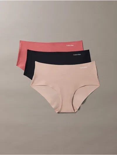 Calvin Klein Women's Invisibles 3-pack Hipster In Multi