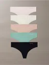 Calvin Klein Women's Invisibles 5-pack Thong In Multi