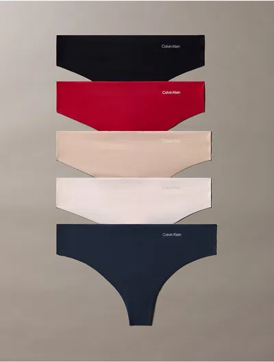 Calvin Klein Invisible 5-pack Thong Underwear Qd3556 In Multi
