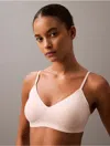 Calvin Klein Women's Invisibles Gel Wire Lightly Lined Bralette Qf7142 In White
