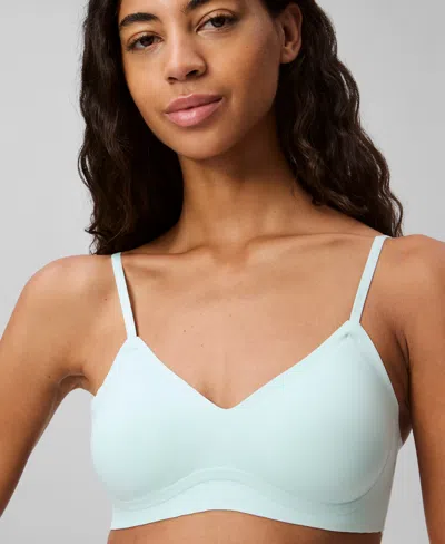 Calvin Klein Women's Invisibles Gel Wire Lightly Lined Bralette Qf7142 In Moonlight Jade