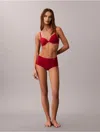Calvin Klein Women's Invisibles High Rise Brief In Red