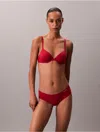 Calvin Klein Women's Invisibles Hipster In Red
