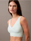 Calvin Klein Women's Invisibles Lightly Lined V-neck Bralette In Green