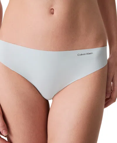 Calvin Klein Women's Invisibles Microfiber Stretch Thong Underwear D3428 In Green