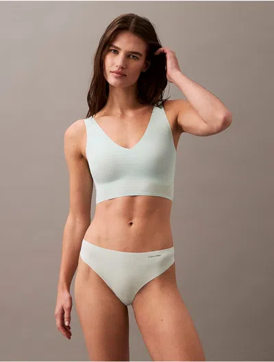 Calvin Klein Women's Invisibles Thong In Moonlight Jade