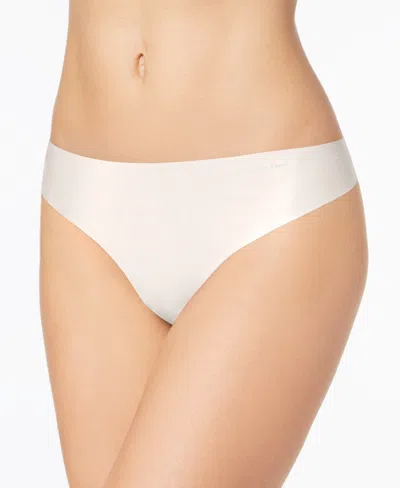 Calvin Klein Invisibles Micro Thong In Ivory-white