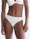 Calvin Klein Women's Bonded Flex Thong Underwear Qd3958 In White