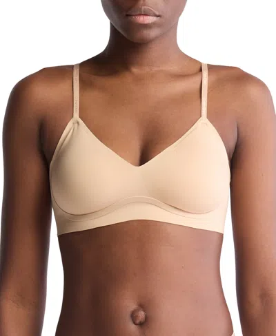 Calvin Klein Women's Invisibles Gel Wire Lightly Lined Bralette Qf7142 In Bare