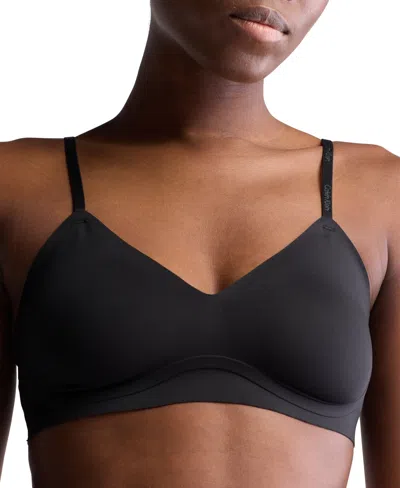 Calvin Klein Women's Invisibles Gel Wire Lightly Lined Bralette Qf7142 In Black