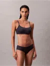 Calvin Klein Women's Invisibles Wirefree Lightly Lined Bralette In Black