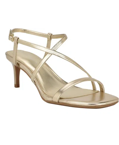 CALVIN KLEIN WOMEN'S ISHAYA STRAPPY LOW STILETTO SANDALS