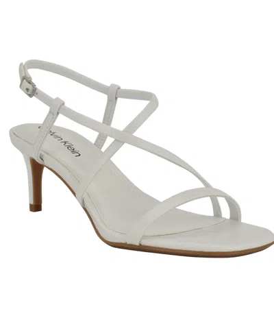 CALVIN KLEIN WOMEN'S ISHAYA STRAPPY LOW STILETTO SANDALS