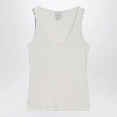 Calvin Klein Women's Ivory Ribbed Tank Top