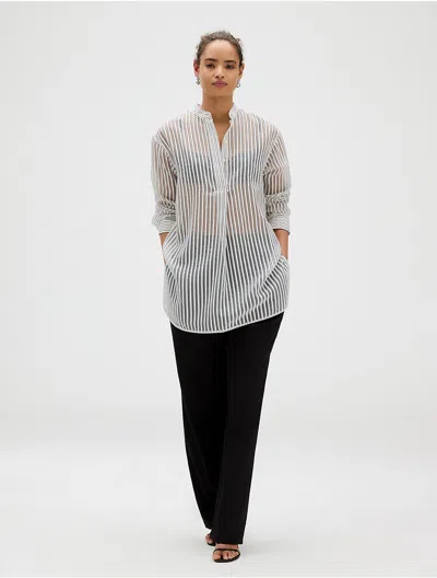 Calvin Klein Women's Jacquard Stripe Popover Shirt