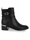 Calvin Klein Women's Jasen 45mm Faux Leather Almond-toe Booties In Black