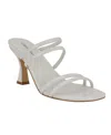 Calvin Klein Women's Jayla Strappy Tapered Heel Sandals In White Patent