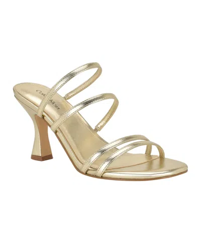 CALVIN KLEIN WOMEN'S JAYLA STRAPPY TAPERED HEEL SANDALS
