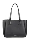 Calvin Klein Jett Large Tote Bag In Black Silver