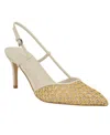 Calvin Klein Women's Juliesa Woven Slingback Pumps In Light Natural