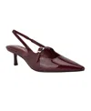 Calvin Klein Women's Kallien Pointy Toe Slingback Dress Pumps In Dark Red Patent