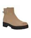 Calvin Klein Women's Kalonie Almond Toe Lug-sole Casual Booties In Light Natural
