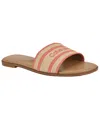 Calvin Klein Women's Kendell Slip-on Flat Casual Sandals In Natural,pink