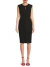 Calvin Klein Women's Solid Knee Length Dress In Black