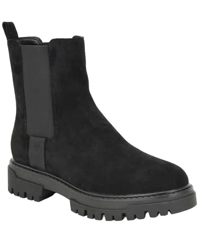 Calvin Klein Women's Keyrie Suede Lug Sole Chelsea Booties In Black
