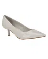 Calvin Klein Kierra Pointed Toe Pump In Grey Patent