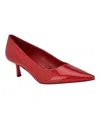 Calvin Klein Kierra Pointed Toe Pump In Medium Red Patent