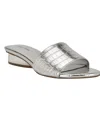 Calvin Klein Kimmie Slide Sandal In Silver Croco