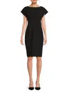 Calvin Klein Women's Knee Length Sheath Dress In Black