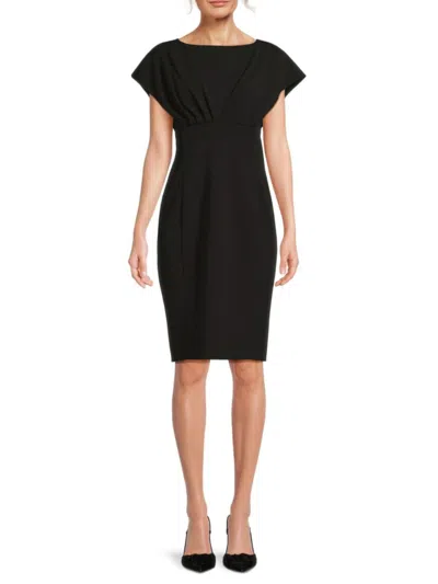 Calvin Klein Women's Knee Length Sheath Dress In Black