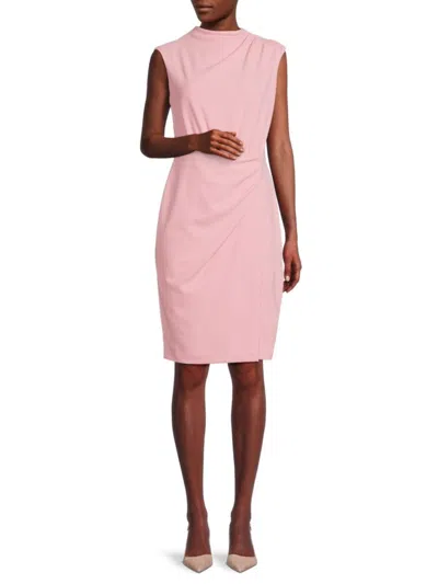 Calvin Klein Women's Knee Length Sheath Dress In Silver Pink