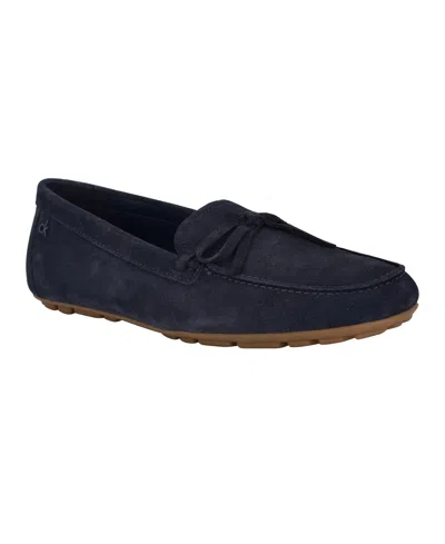 Calvin Klein Women's Koria Bow Slip-on Loafers In Dark Blue Suede