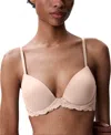 Calvin Klein Women's Sensual Stretch Lace Lift Demi Bra Qf8122 In Cedar