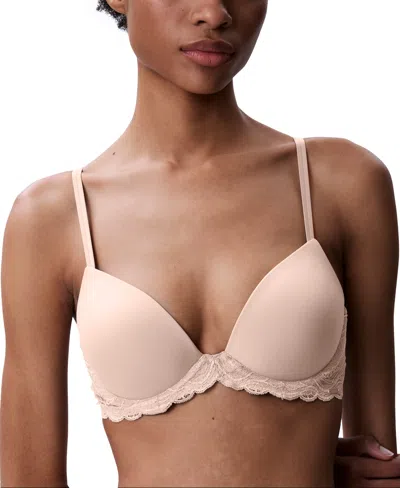 Calvin Klein Women's Sensual Stretch Lace Lift Demi Bra Qf8122 In Cedar
