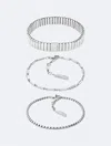 Calvin Klein 3-pc. Set Stacked Bracelets In Metallic
