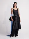 Calvin Klein Women's Leather Sleeveless Midi Dress