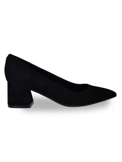 Calvin Klein Women's Lenott 50mm Suede Block Heel Pumps In Black