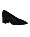Calvin Klein Lenott Pointed Toe Pump In Black Suede