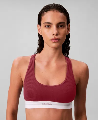 Calvin Klein Women's Lightly Lined Bralette Qf8018 In Brown