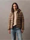 Calvin Klein Women's Lightweight Puffer Jacket In Brown