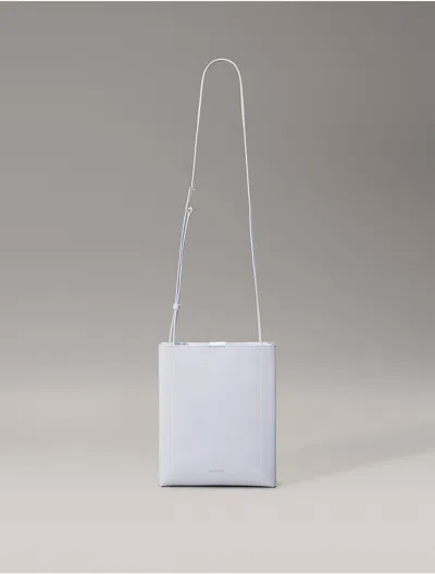 Calvin Klein Women's Line Leather Crossbody Bag In Arctic Ice