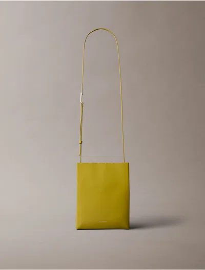 CALVIN KLEIN WOMEN'S LINE LEATHER CROSSBODY BAG