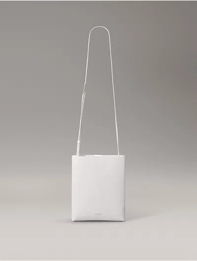Calvin Klein Women's Line Leather Crossbody Bag In Chalk