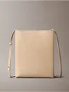 Calvin Klein Women's Line Leather Crossbody Bag In Crockery